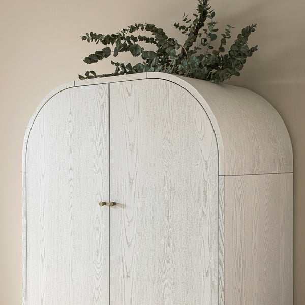 Maude Double Wardrobe, Washed White Ash