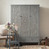 Chantilly Mid Grey Carved Triple Wardrobe - daals