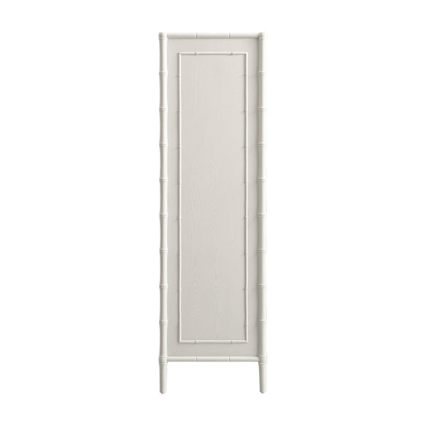 Elstowe Faux Bamboo Double Wardrobe, Shaded White