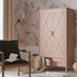 Elstowe Faux Bamboo Double Wardrobe, Nude Pink - daals