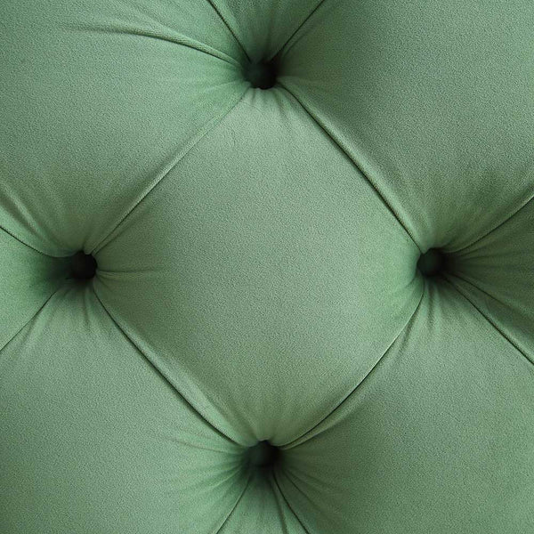 Leamington Deep-Buttoned Upholstered Bed, Meadow Green Velvet