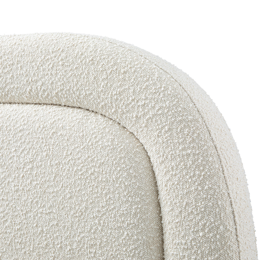 Luella Upholstered Wooden Plinth Base Storage Bed, Ecru Boucle