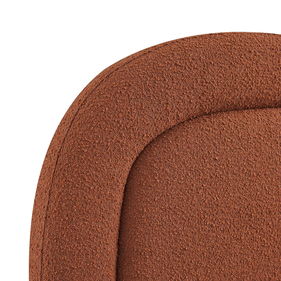 Luella Upholstered Wooden Plinth Base Storage Bed, Rust Boucle