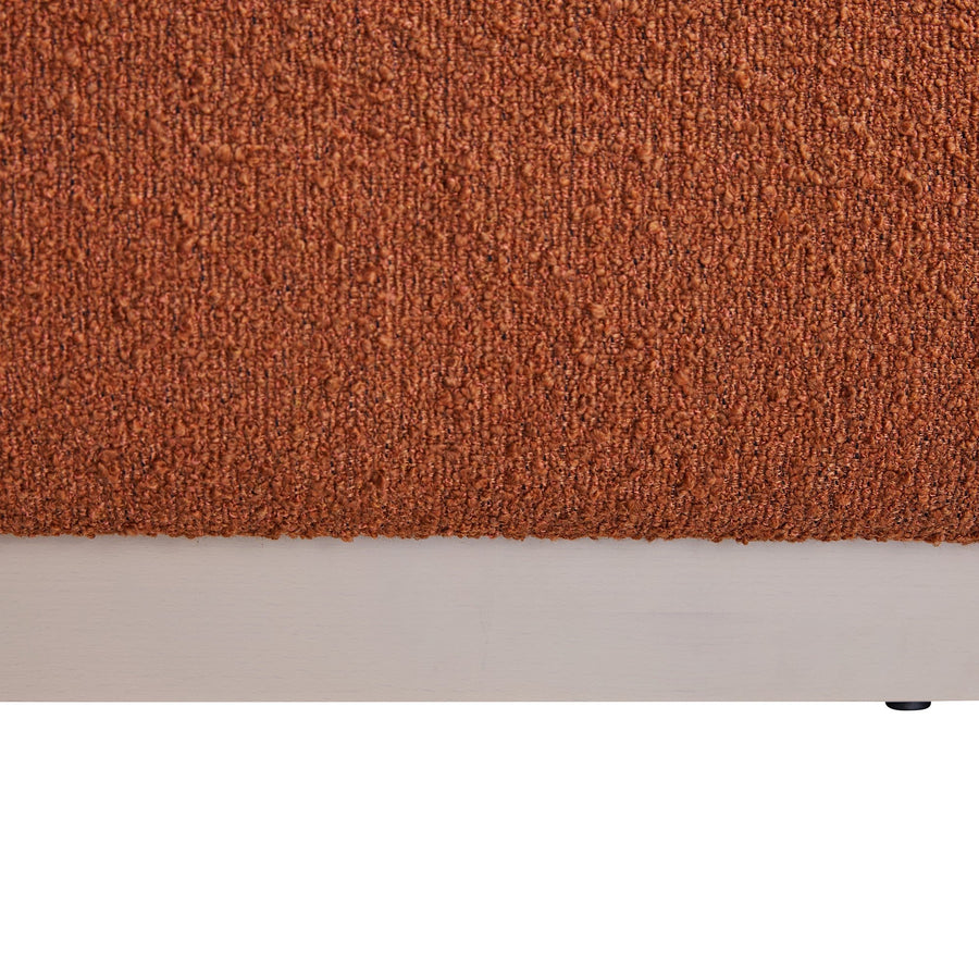 Luella Upholstered Wooden Plinth Base Storage Bed, Rust Boucle