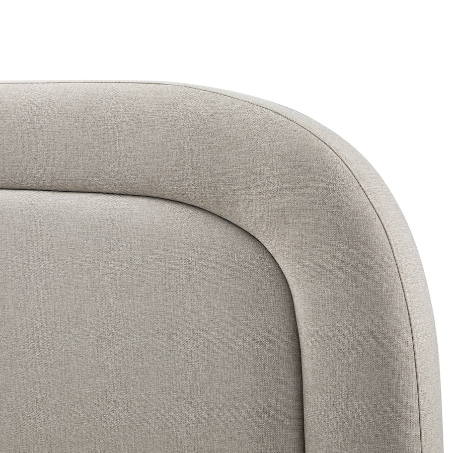 Luella Upholstered Wooden Plinth Base Storage Bed, Sand Fabric
