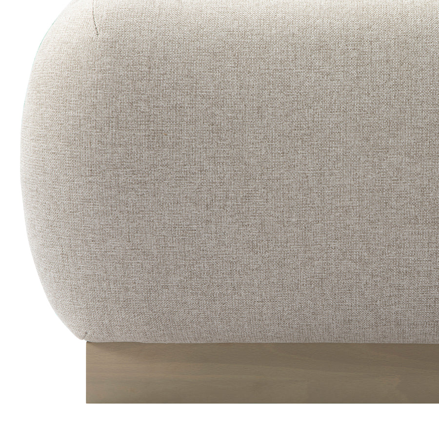 Luella Upholstered Wooden Plinth Base Storage Bed, Sand Fabric