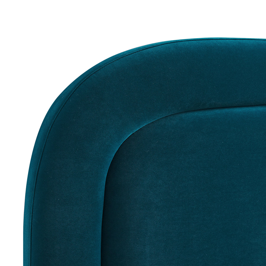 Luella Upholstered Wooden Plinth Base Storage Bed, Teal Velvet