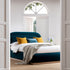 Luella Upholstered Wooden Plinth Base Storage Bed, Teal Velvet - daals