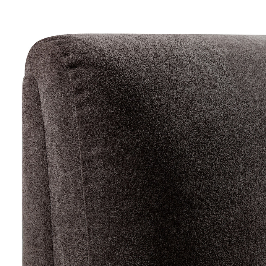 Thera Pillow Headboard Upholstered Bed, Cocoa Chenille - daals