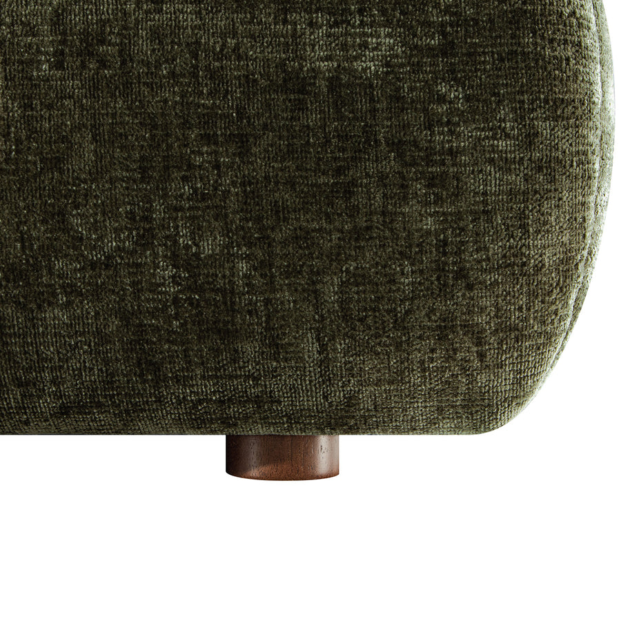 Thera Pillow Headboard Upholstered Bed, Moss Green Chenille - daals