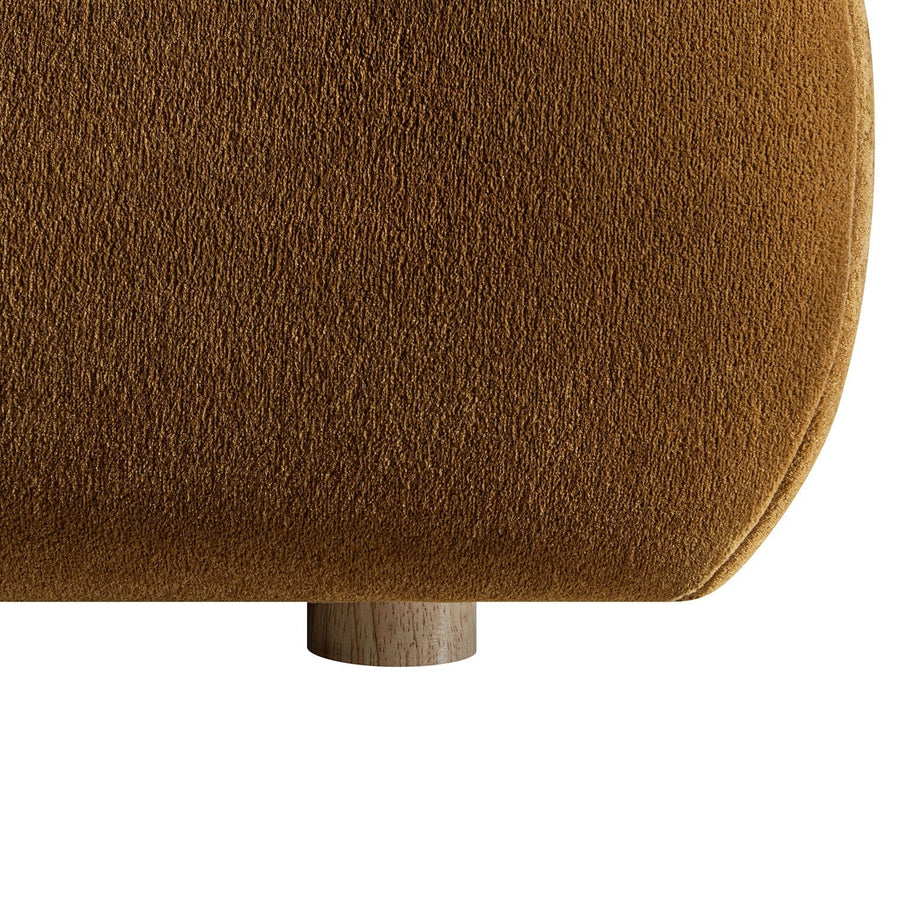 Thera Pillow Headboard Upholstered Bed, Burnt Ochre Chenille - daals