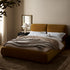 Thera Pillow Headboard Upholstered Bed, Burnt Ochre Chenille - daals