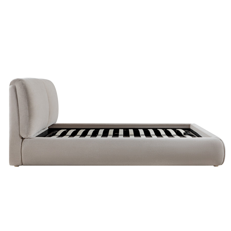 Thera Pillow Headboard Upholstered Bed, Fawn Chenille - daals