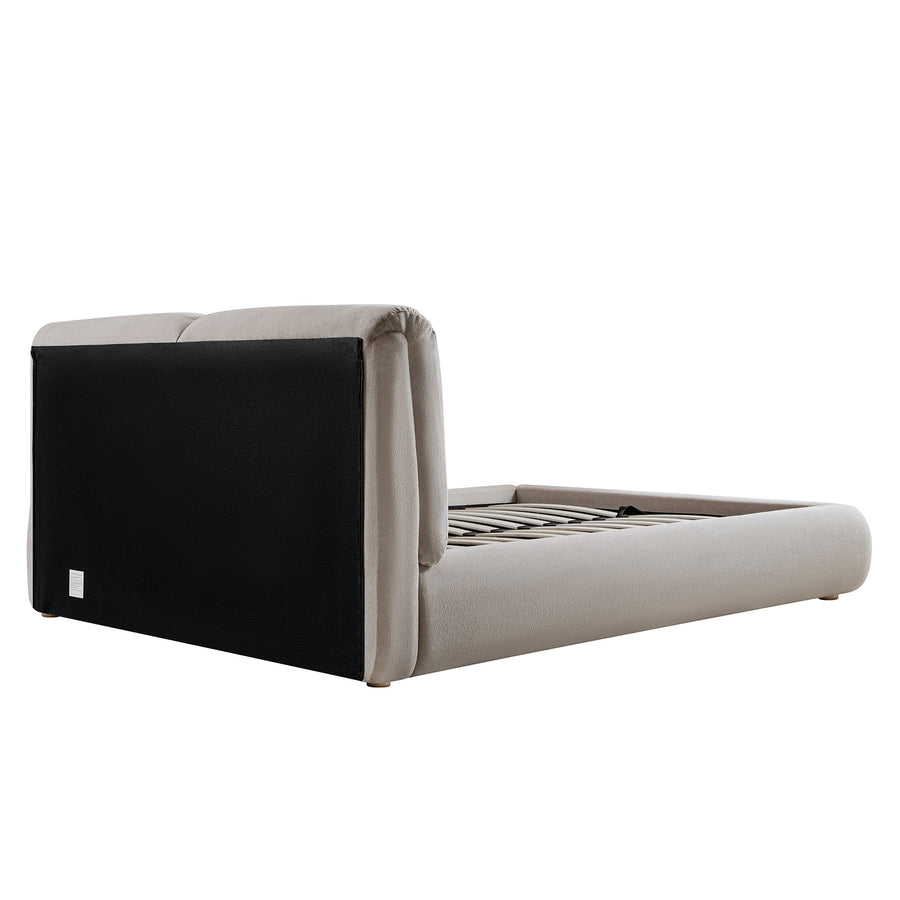 Thera Pillow Headboard Upholstered Bed, Fawn Chenille - daals