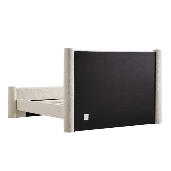 Galerie Beige Boucle Pillar Upholstered Bed