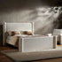 Galerie Beige Boucle Pillar Upholstered Bed - daals
