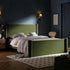 Galerie Moss Green Velvet Pillar Upholstered Bed - daals