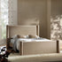 Galerie Taupe Velvet Pillar Upholstered Bed - daals