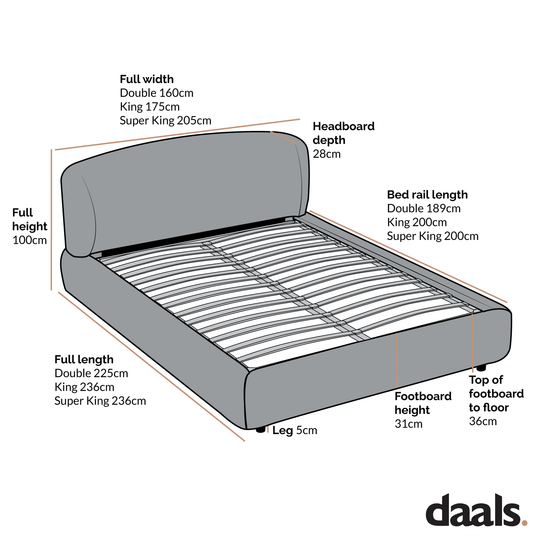 Constance Winged Headboard Ottoman Storage Bed, Light Taupe Boucle