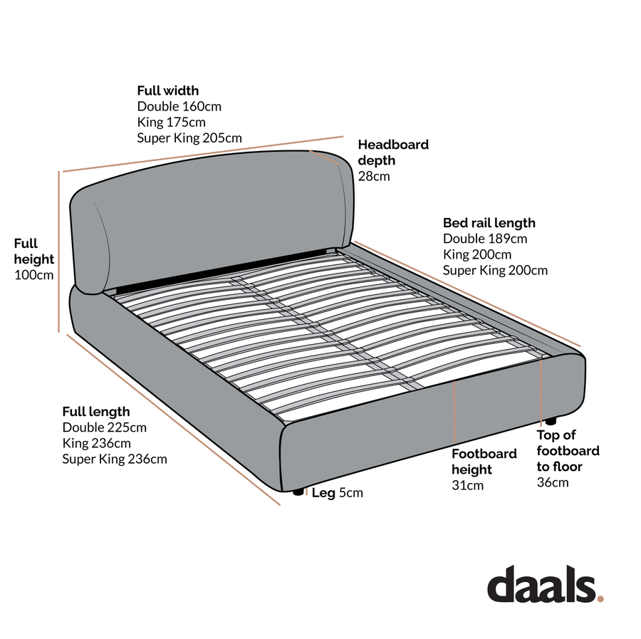 Constance Winged Headboard Ottoman Storage Bed, Light Taupe Boucle