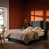 Kimberly Winged Upholstered Storage Bed, Aegean Blue Velvet - daals