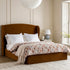Kimberly Winged Upholstered Storage Bed, Cinnamon Velvet - daals