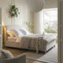 Porchester Ottoman Storage Sleigh Bed, Oatmeal Woven Textured Fabric - daals