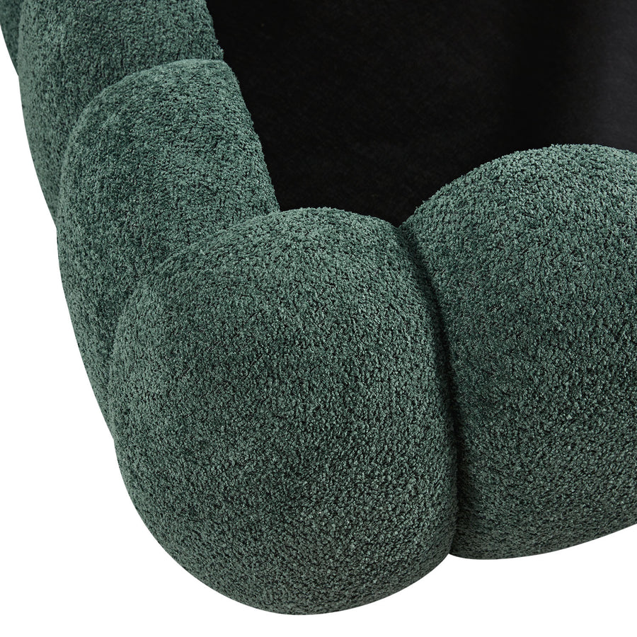 Sebastian Grand Storage Bed, Forest Green Teddy Bouclé