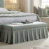 Egerton Box - Pleat Storage Bench, Pale Aqua Brushed Fabric - daals