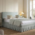 Egerton Box - Pleat Ottoman Storage Bed, Pale Aqua Brushed Fabric - daals