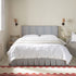 Egerton Box - Pleat Ottoman Storage Bed, Blue Striped Linen - daals