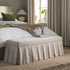 Egerton Box - Pleat Storage Bench, Oatmeal Brushed Fabric - daals