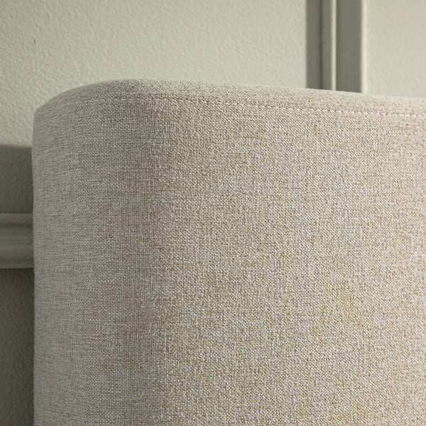 Egerton Box-Pleat Ottoman Storage Bed, Oatmeal Brushed Fabric