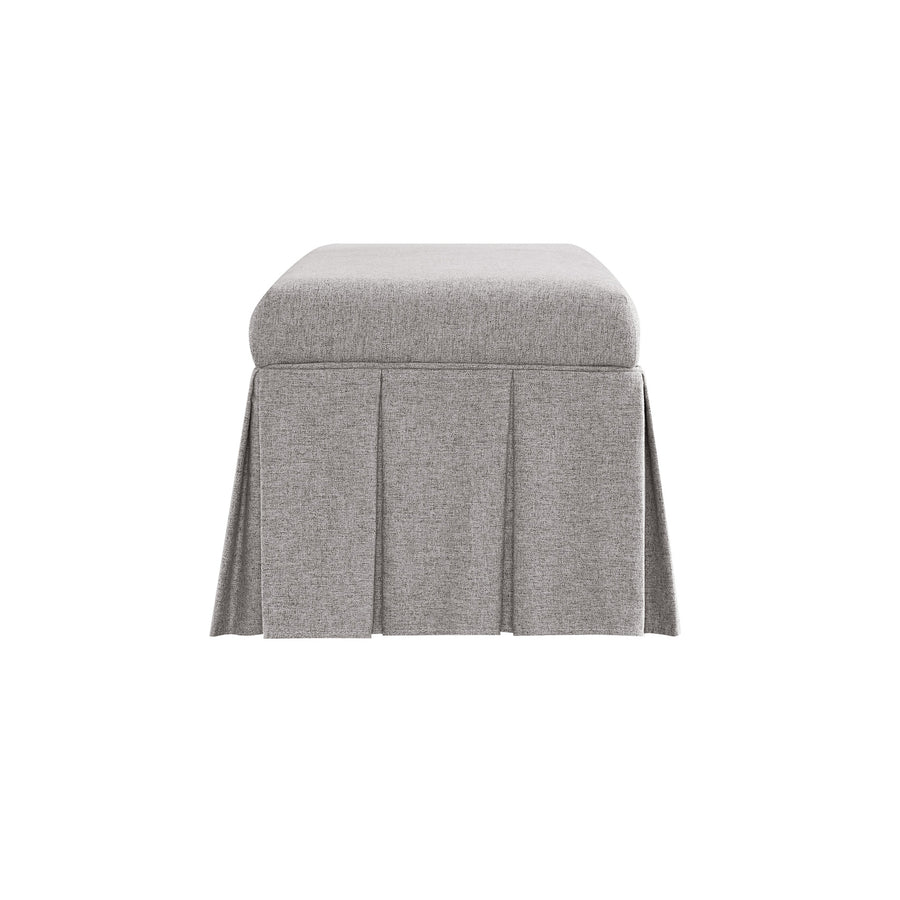 Egerton Box - Pleat Storage Bench, Stone Brushed Fabric - daals