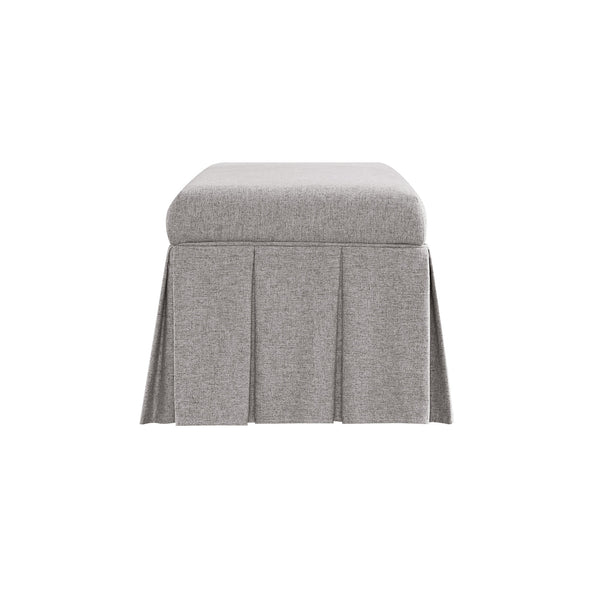 Egerton Box - Pleat Storage Bench, Stone Brushed Fabric - daals