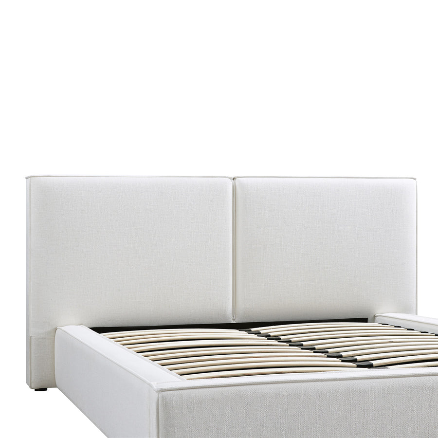 Claudine Ottoman Storage Bed, Beige Linen - daals