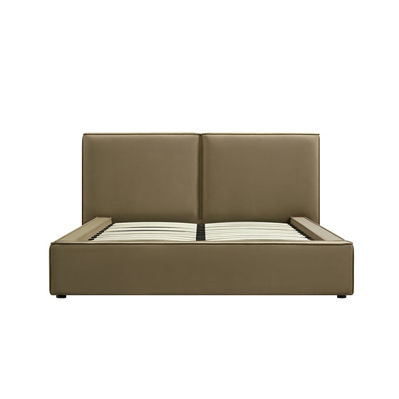 Claudine Ottoman Storage Bed, Hazelnut Velvet