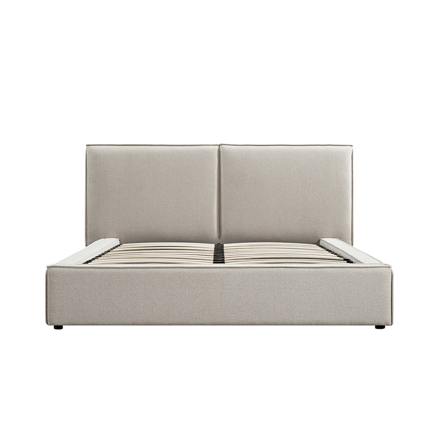 Claudine Ottoman Storage Bed, Oatmeal Weave - daals