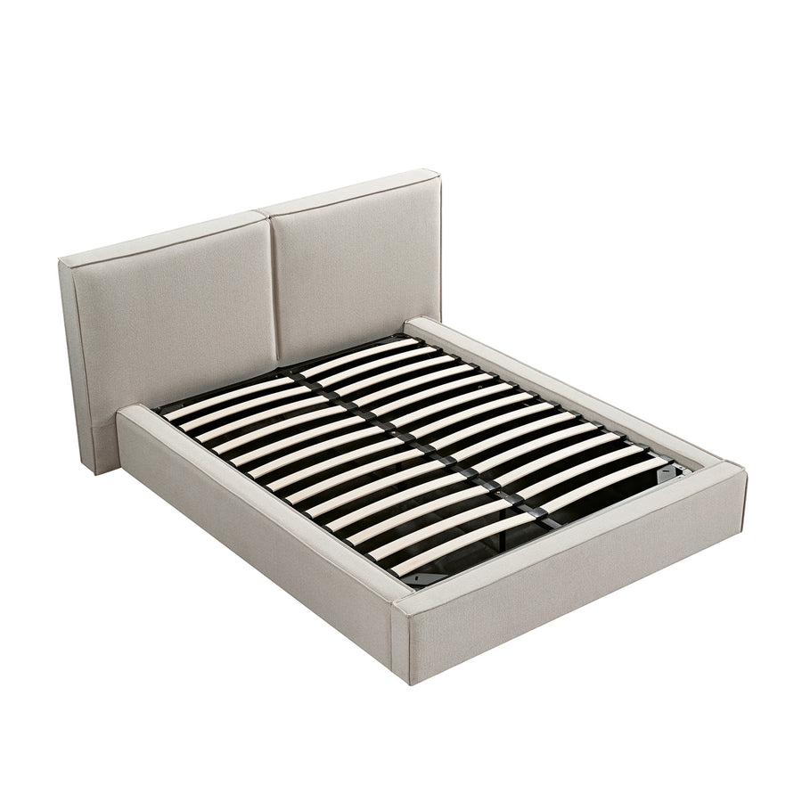 Claudine Ottoman Storage Bed, Oatmeal Weave - daals