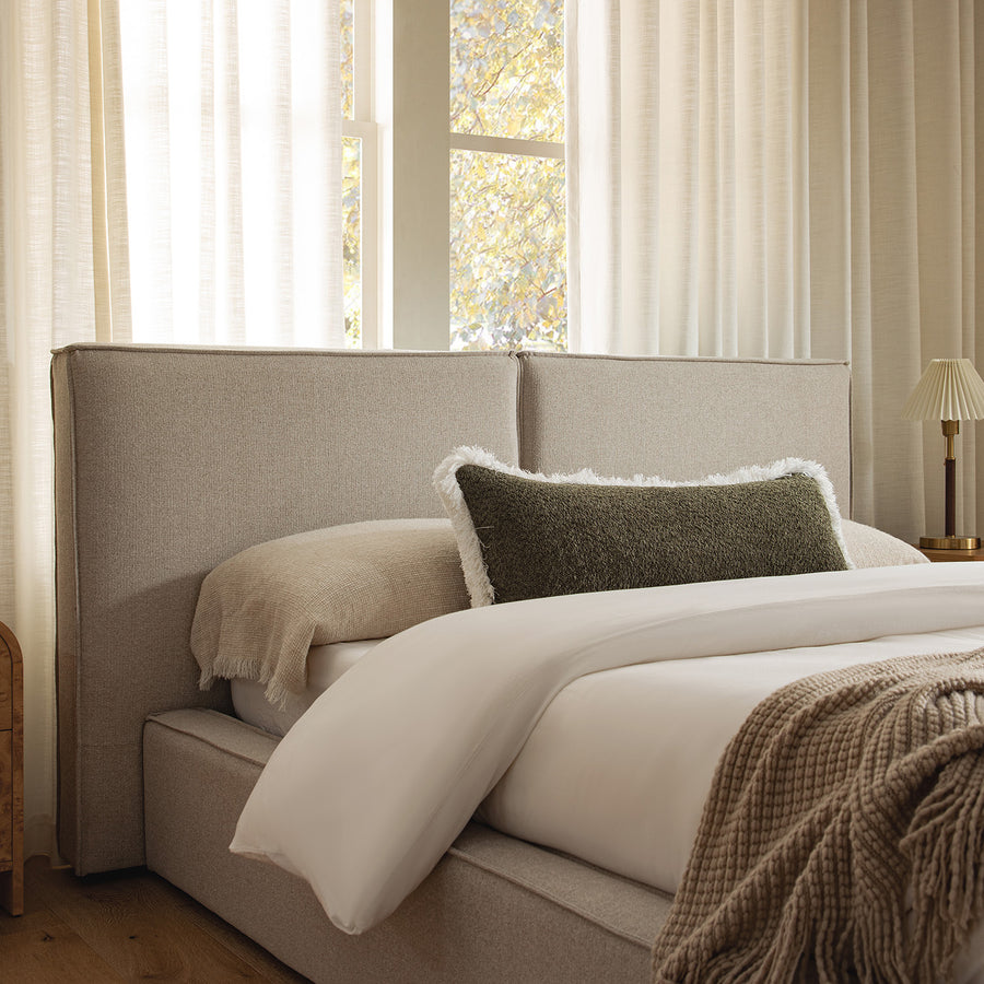 Claudine Ottoman Storage Bed, Oatmeal Weave - daals