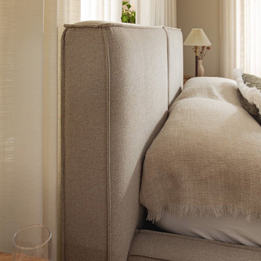 Claudine Ottoman Storage Bed, Oatmeal Weave - daals