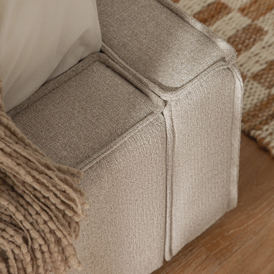 Claudine Ottoman Storage Bed, Oatmeal Weave - daals