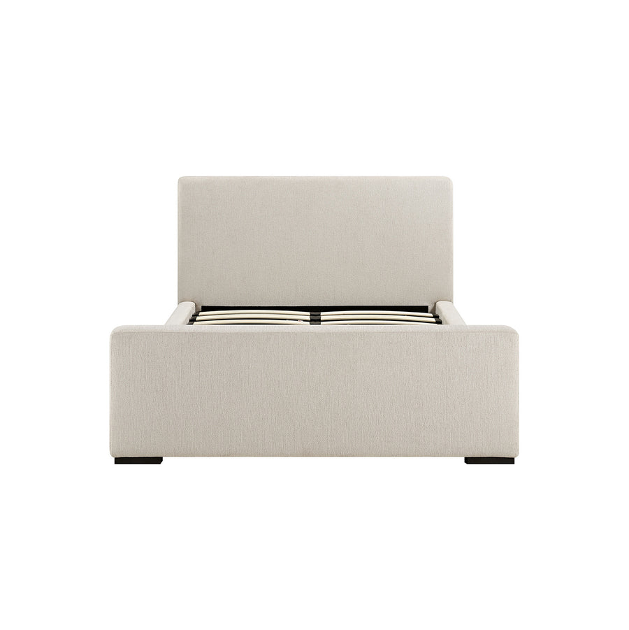 Antoine Side-Opening Ottoman Storage Bed, Soft Beige Chenille