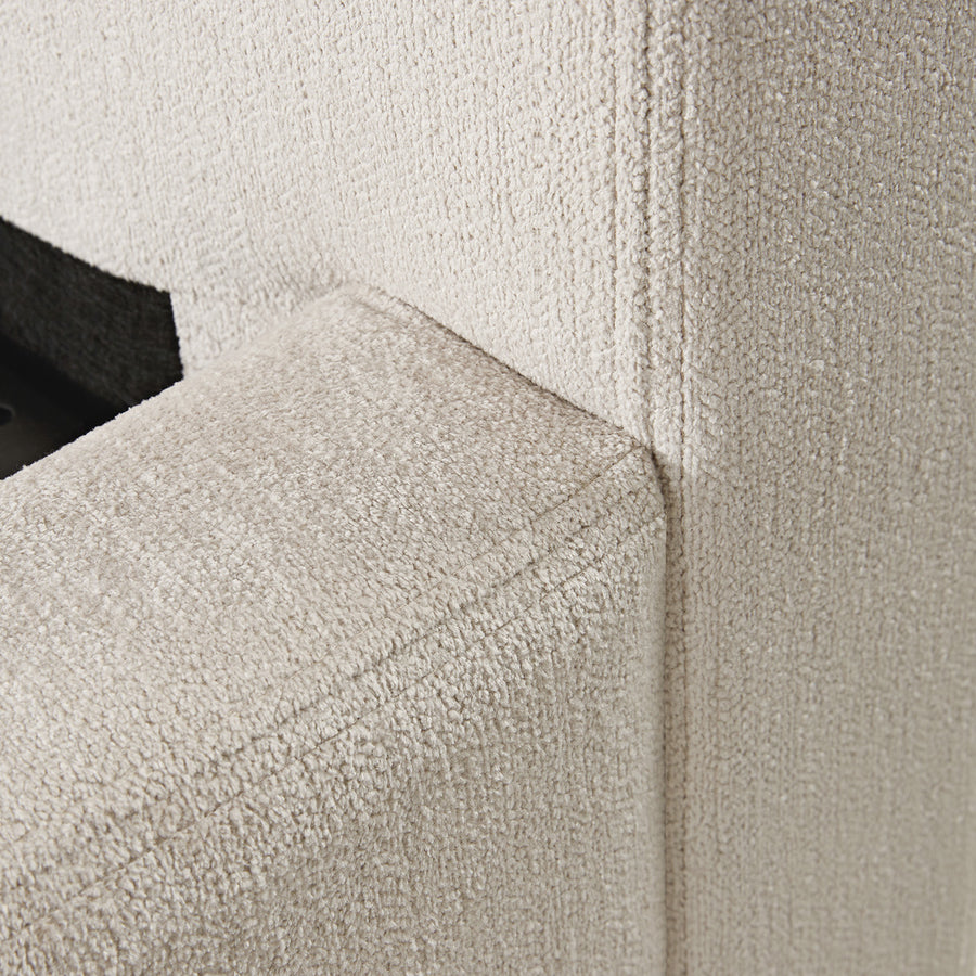 Antoine Side-Opening Ottoman Storage Bed, Soft Beige Chenille