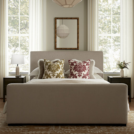 Antoine Side-Opening Ottoman Storage Bed, Soft Beige Chenille