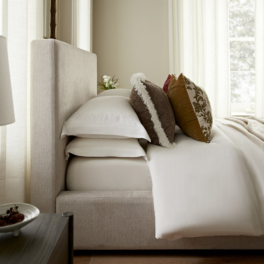 Antoine Side-Opening Ottoman Storage Bed, Soft Beige Chenille