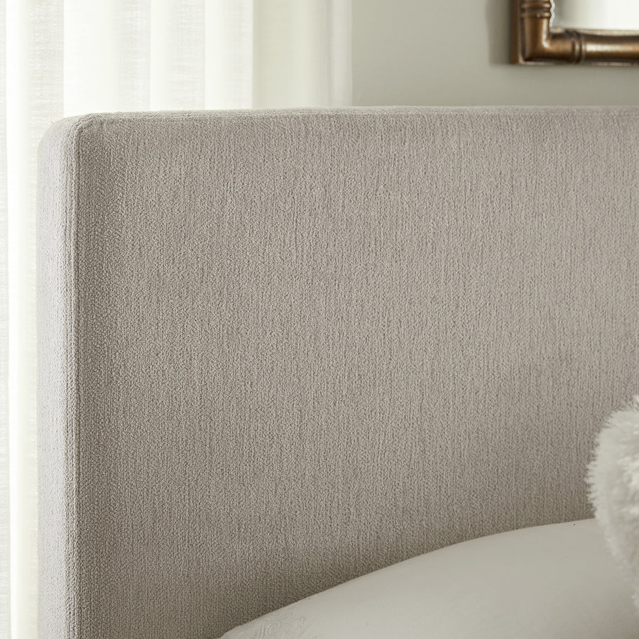 Antoine Side-Opening Ottoman Storage Bed, Soft Beige Chenille