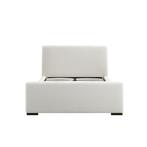 Antoine Side-Opening Ottoman Storage Bed, Ivory Linen Blend