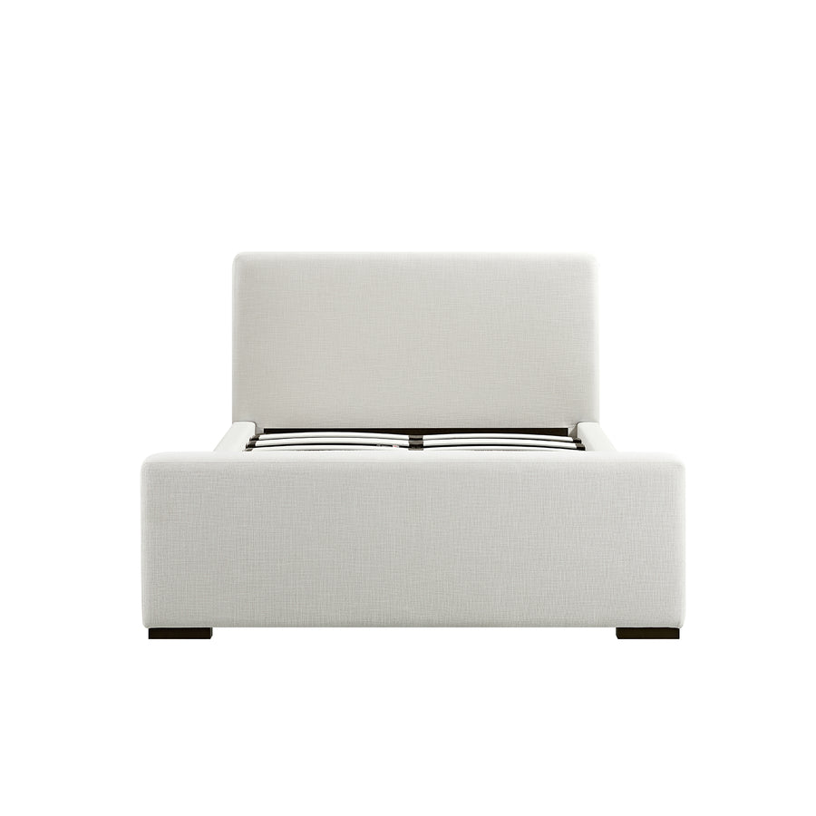Antoine Side-Opening Ottoman Storage Bed, Ivory Linen Blend