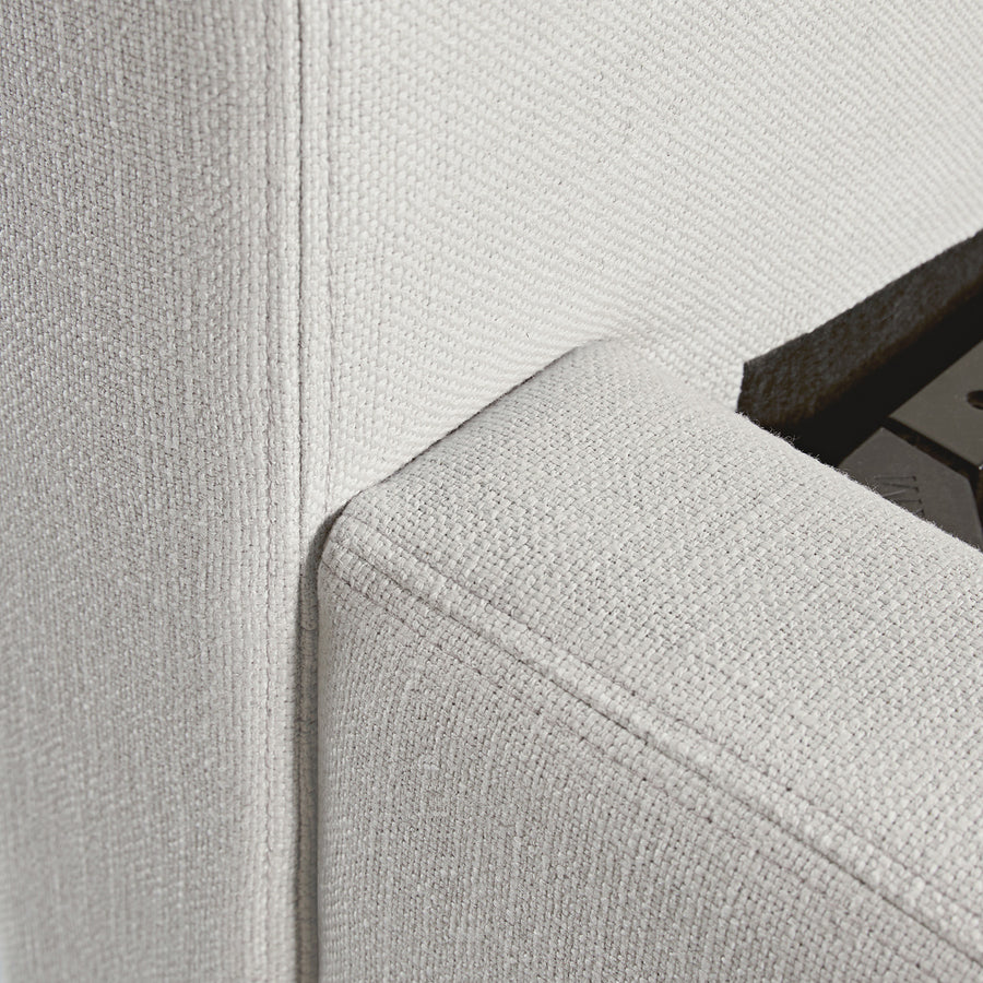 Antoine Side-Opening Ottoman Storage Bed, Ivory Linen Blend